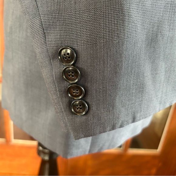 Albert Nipon Jacket Adult 40R Solid Gray Single Breasted Sport Jacket Blazer - Picture 5 of 12